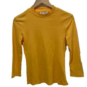 Zara Mock Neck Long Sleeve Top | Size M